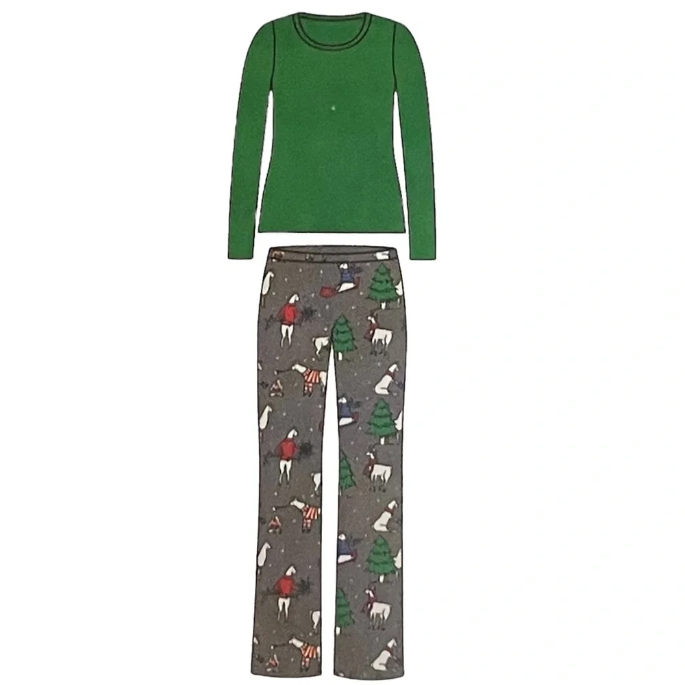 Target Christmas theme knit & fleece pajama set - Picture 1 of 4